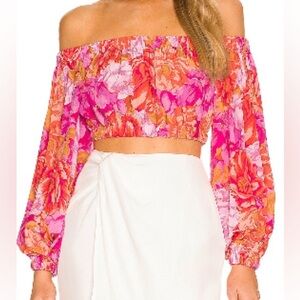 [NWT] Lovers + Friends Revolve Floral Off-Shoulder Bosworth Top